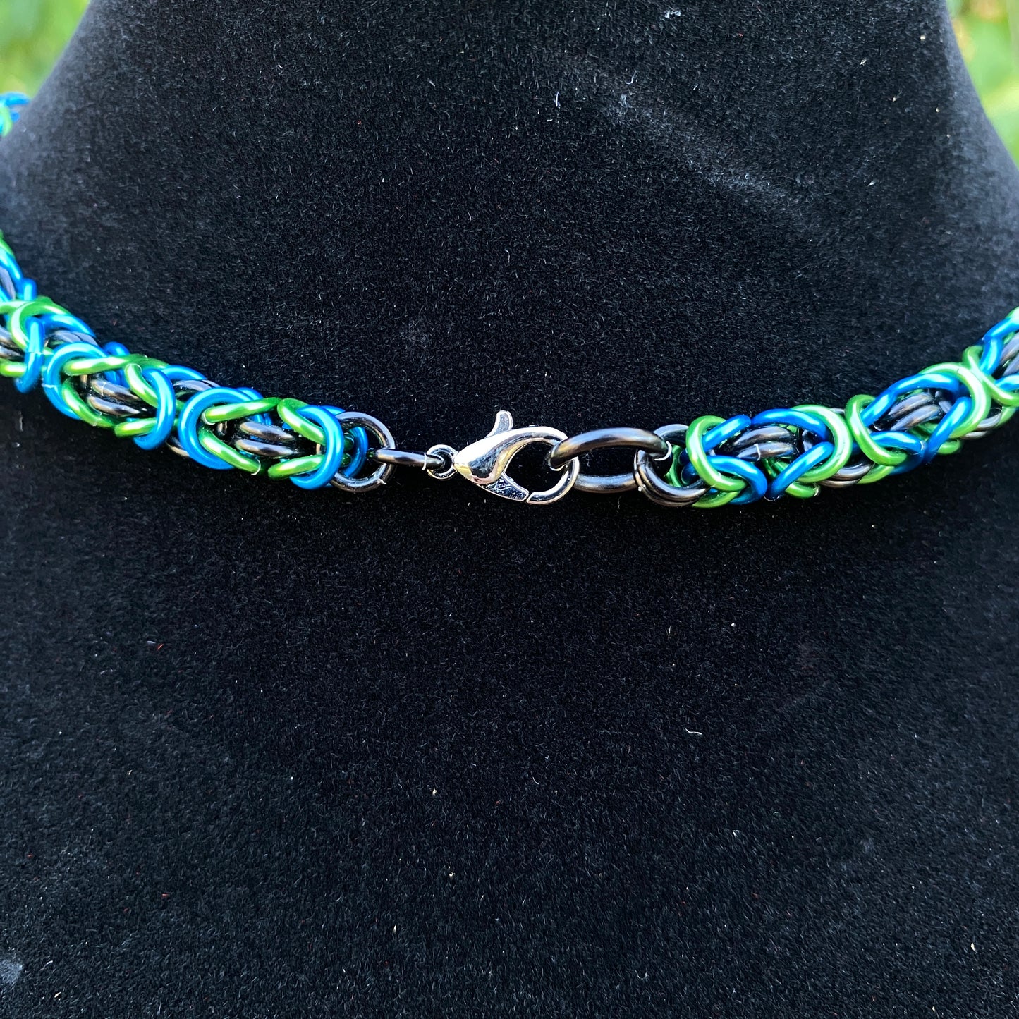 Byzantine Necklace (Blue, Green, and Black)