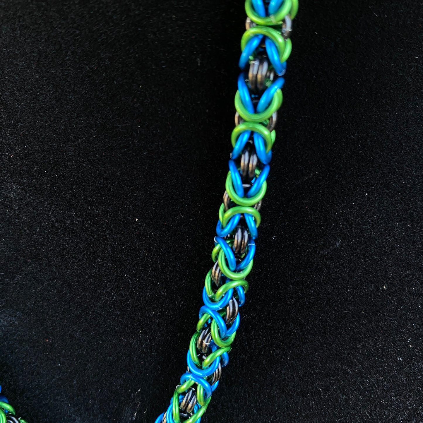 Byzantine Necklace (Blue, Green, and Black)
